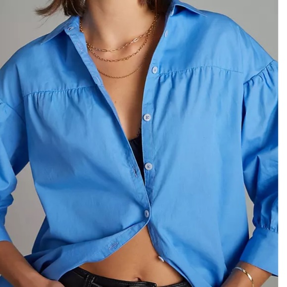 Anthropologie Maeve Poplin Buttondown - Picture 4 of 10